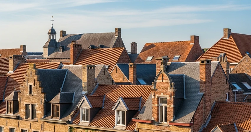 美しい屋根と家の外観