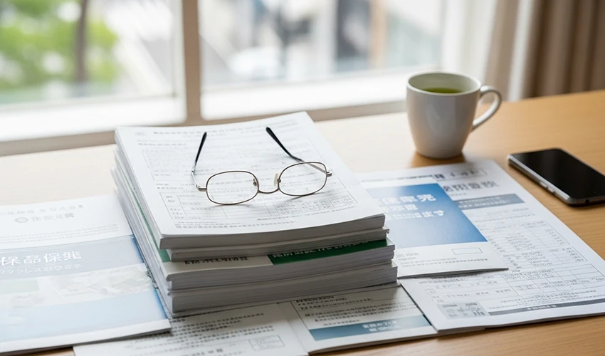 保険証券と書類