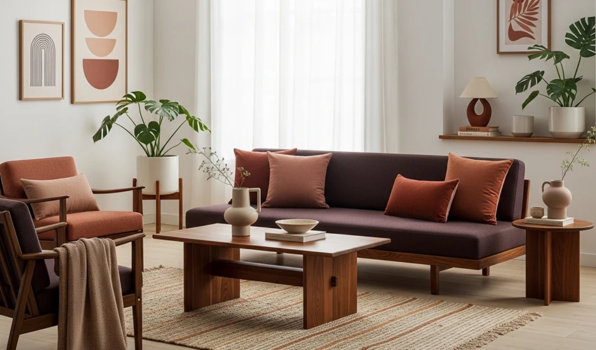 洗練された配色のインテリア