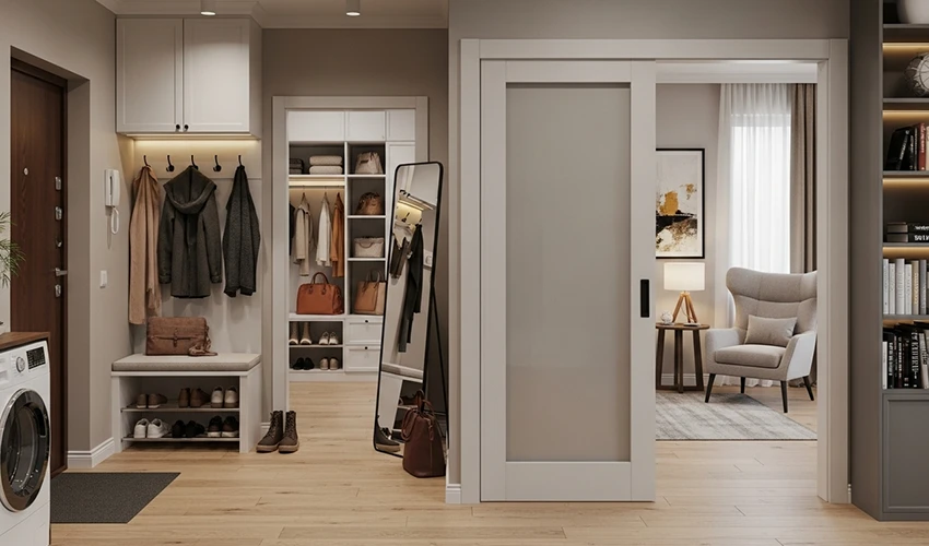 効率的な動線設計の住宅内部