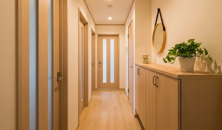 明るく安全な廊下