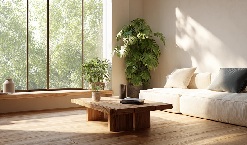 温かみのあるミニマルな居住空間