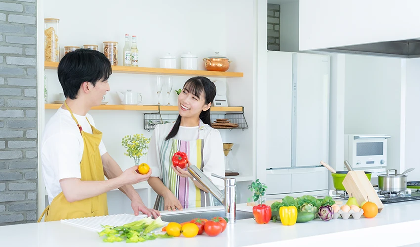 家族が集うオープンキッチン