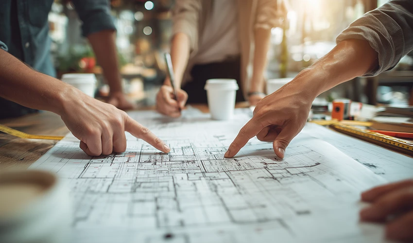 リフォーム計画の打ち合わせ風景