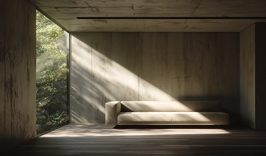 現代的な窓とインテリア