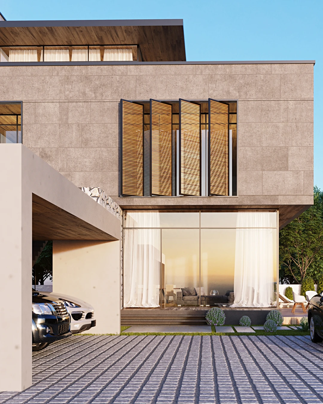 落ち着いたマット仕上げの住宅外観