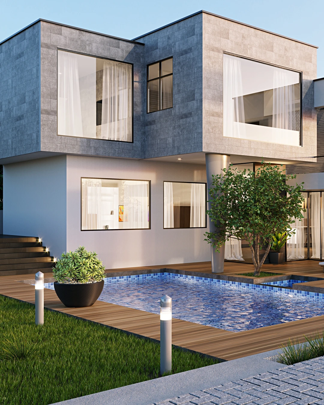 モダンな住宅の外観